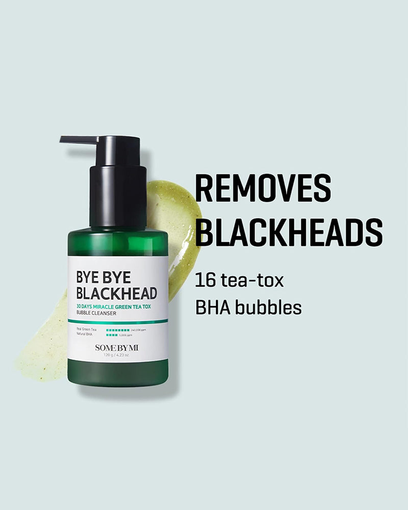 SOME BY MI Bye Bye Blackhead 30 Days Miracle Green Tea Tox Bubble Cleanser